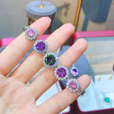 Colored Diamond Bracelet Women's High Carbon Sparkling Bracelet