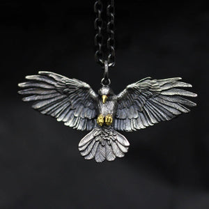 Eagle Pendant Necklace Hip Hop Silver Jewelry for Men