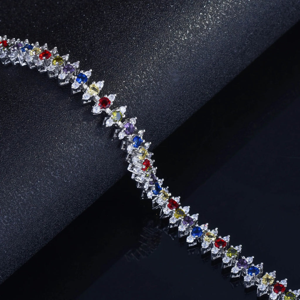 Fancy Colored Diamond Bracelet - Women's High Carbon Sparkling Jewelry