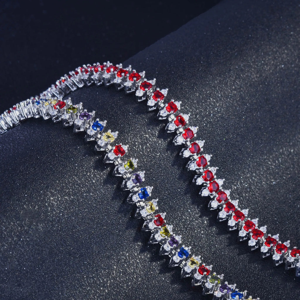 Fancy Colored Diamond Bracelet - Women's High Carbon Sparkling Jewelry