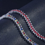 Fancy Colored Diamond Bracelet - Women's High Carbon Sparkling Jewelry