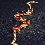Garnet Bracelet Women's High Carbon Diamond