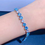 Heart Diamond Bracelet Women's Lagoon Sparkling Party