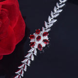 Sunflower Bracelet Women's Red Diamond Jewelry