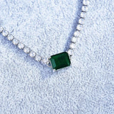 Princess Diamond Bracelet Green High Carbon Diamond Jewelry