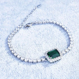 Sparkling Green Diamond Bracelet for Women