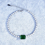 Sparkling Green Diamond Bracelet for Women