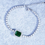 Sparkling Green Diamond Bracelet for Women