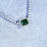 Sparkling Green Diamond Bracelet for Women
