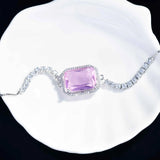 Rectangular Diamond Bracelet Flash High Carbon Diamond Jewelry