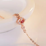 Red Gem Bracelet Women's Diamond Jewelry