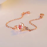 Red Gem Bracelet Women's Diamond Jewelry Party
