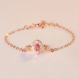 Red Gem Bracelet Women's Diamond Jewelry