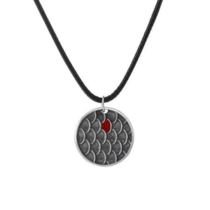 Retro Silver Necklace Couple Love Dragon Scale Jewelry