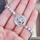 Rose Bracelet Tennis Women's High Carbon Diamond Jewelry
