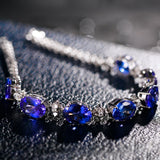 Round Diamond Bracelet Women's Elegant High Carbon Diamond Jewelry