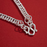 Silver Men's Necklace Whip Chain Hip-Hop Jewelry