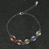 Colorful Snowflake Bracelet High Carbon Diamond Jewelry