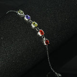 Colorful Snowflake Bracelet High Carbon Diamond Jewelry