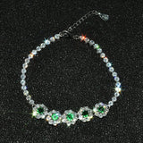 Colorful Snowflake Bracelet High Carbon Diamond Jewelry