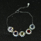 Colorful Snowflake Bracelet High Carbon Diamond Jewelry