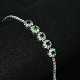 Colorful Snowflake Bracelet with High Carbon Diamonds