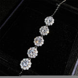 Sunflower Diamond Bracelet Women's High Carbon Sparkle Jewelry
