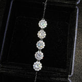 Sunflower Diamond Bracelet Women's High Carbon Sparkle Jewelry