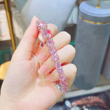Sparkling Full Diamond Bracelet for Women, Elegant Carbon Diamond Jewelry