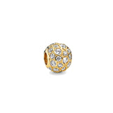 Silver 925 Golden Bead Charms Bracelet for Women