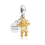 Silver 925 Beads Bracelet with Pan Charms for Women