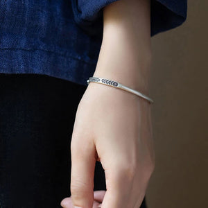Retro Small Bell Silver Bracelet Ethnic Style Jewelry