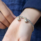 Retro Small Bell Silver Bracelet Ethnic Style Jewelry