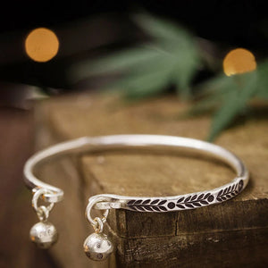 Retro Small Bell Silver Bracelet Ethnic Style Jewelry