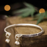 Retro Small Bell Silver Bracelet Ethnic Style Jewelry