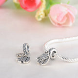 Silver 925 Bracelet with Family Book Beads Pendant Charms