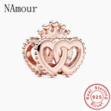 Kangaroo Heart Lock Bead Charms Bracelet 925 Silver