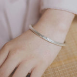 Retro Art Ladies Silver Bracelet for Mother and Girlfriend