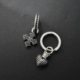 Retro Cross Stud Earrings Hip Hop Punk Crown Earrings Festive Party