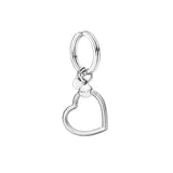 Silver Heart Keychain for Charms Bracelet Bangles