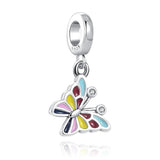 Silver Jigsaw Rainbow Charm Bead for Bracelet DIY Jewelry Gift