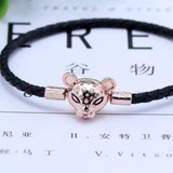Silver Rose Leaves Butterfly Tree Lion Charm Bracelet Bangle DIY Jewelry Gift