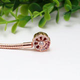 Silver Rose Leaves Butterfly Tree Lion Charm Bracelet Bangle DIY Jewelry Gift