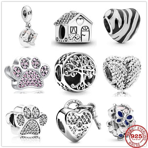 Love Grows Family Bead Pendant Charm Silver 925 Bracelet DIY Jewelry