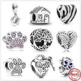 Love Grows Family Bead Pendant Charm Silver 925 Bracelet DIY Jewelry