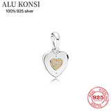 925 Silver Angel Wings Pendant Bead for Pan Charms Bracelet
