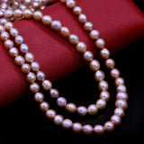 Baroque Pink Purple Nuclear Pearl Jewelry Set