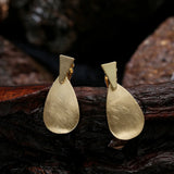 Oval Water Drop Metal Clip Earrings Alloy Ear Clip