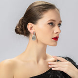 Oval Water Drop Metal Clip Earrings Alloy Ear Clip