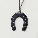 PU Horseshoe Pattern Bag Pendant Hollow Kelly Bag with Accessories